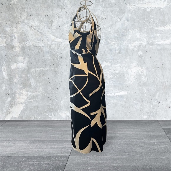 DEBENHAMS DEBUT BLACK WHITE MIDI DRESS size 8 - Picture 5 of 8